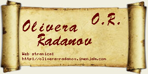 Olivera Radanov vizit kartica